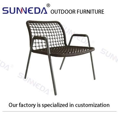 Modern Outdoor Comfortable Corner Simple Chair with Waterproof Cushion