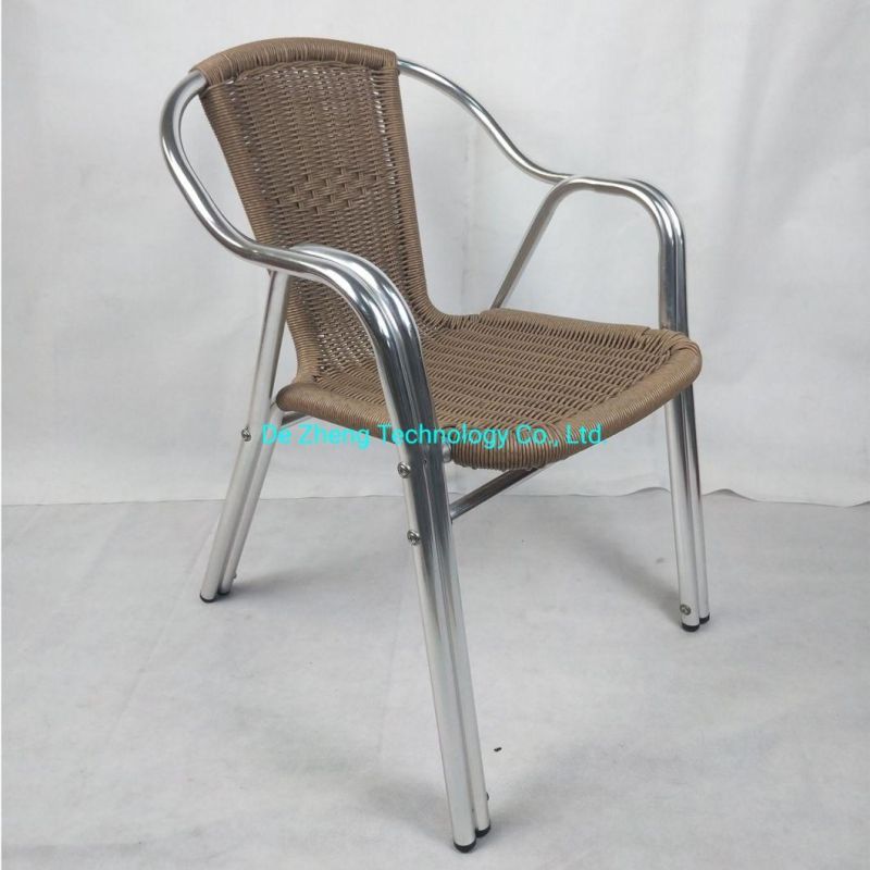 Modern Green Style Outdoor Garden Rattan Desk Furniture Aluminum Terrace Chair