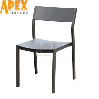 China Factory Wholesale Outdoor Garden Stackable Aluminum Patio Dining Chair