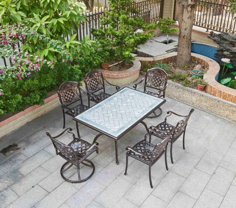 Factory Rust Resistant Bronze Aluminum Table