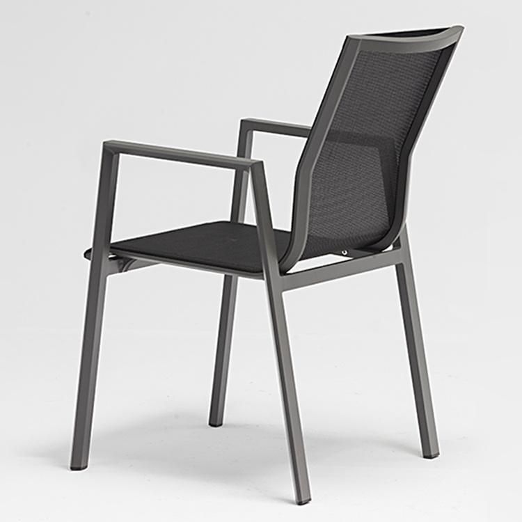 Weatherproof Batyline Outdoor Aluminum Chairs Restaurant Use