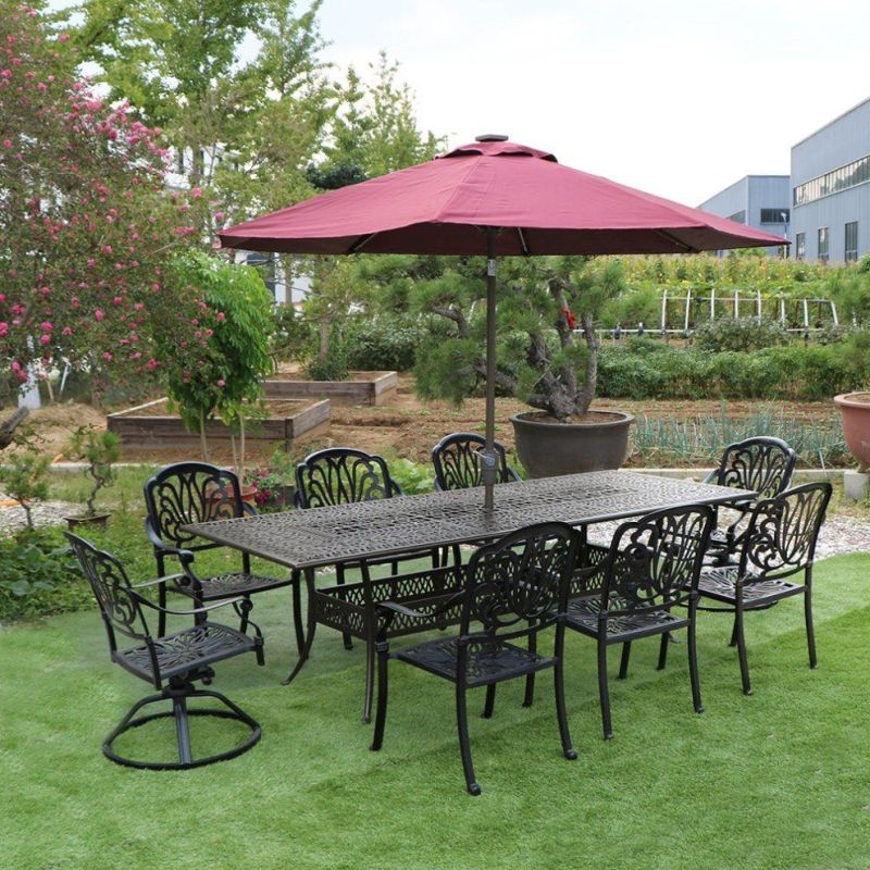 Patio Round Table Cast Aluminum Garden Round Dining Table