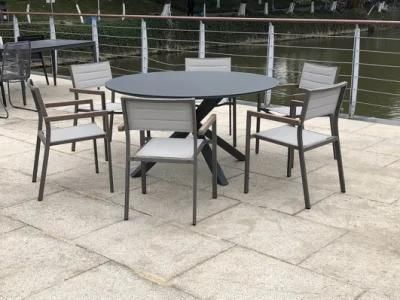 Unfolded OEM Customized Counter Height Outdoor Round Patio Dining Table