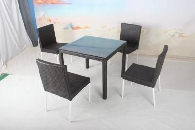 4 Seater Dining Sets Rattan Table Chairs for Garden Hotel Furniture