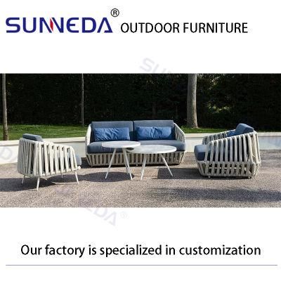 Comfortable Front Porch Patio Woven Belt Affordable Sofa Outdoor Furniture