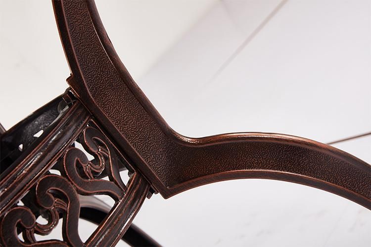 Cast Aluminum Table Square Dining Set Outdoor Table Large for Garden