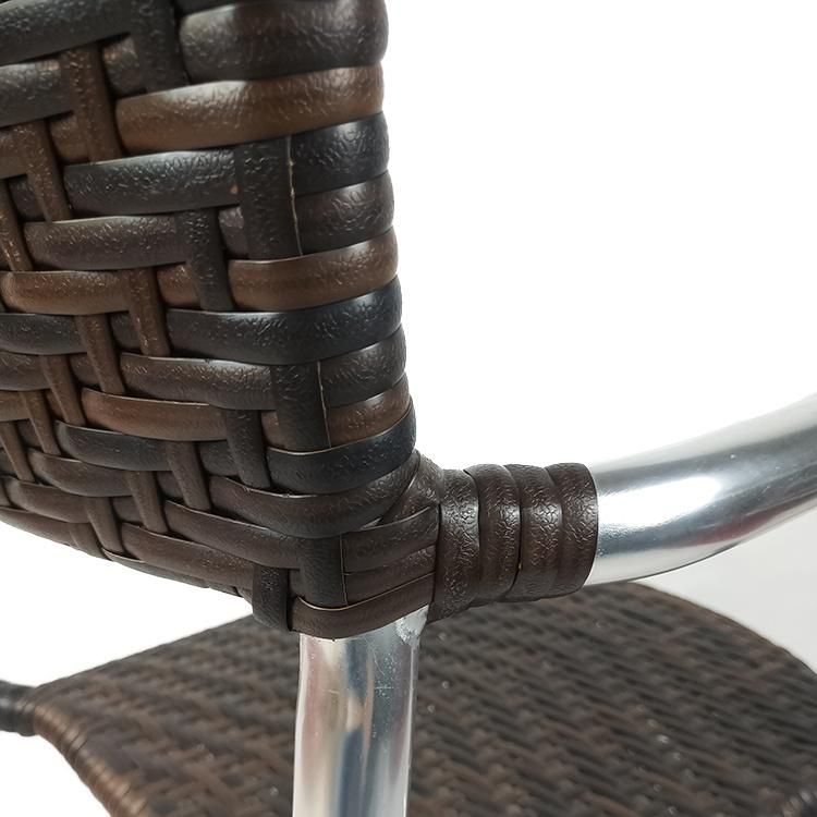 Commercial Durable Rattan Outdoor Bar Bistro Rain Proof Arm Chair