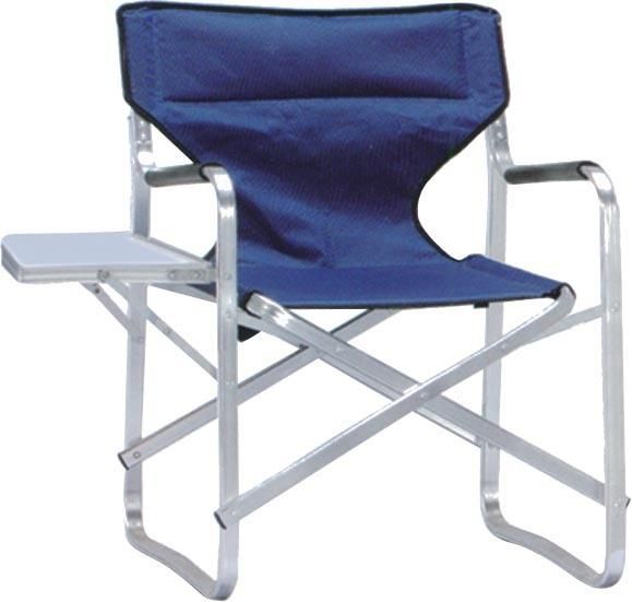 Hot Sell High Quality Stylish Camping Full Back Director′s Chair, Folding Chair with Side Table for Cup