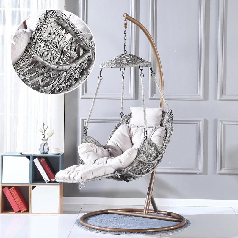 Luxury Handmade Rattan Leisure Patio Mutifunctional Modern Cushion Swing Chair
