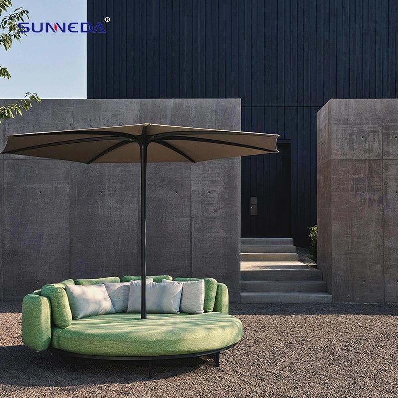 Villa Outdoor Curve Sofa Set with Sunshade Leisure and Luxury