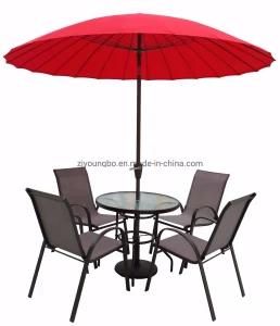 10FT 18 Ribs Outdoor Parasol Garden Fiberglass Crank Umbrella