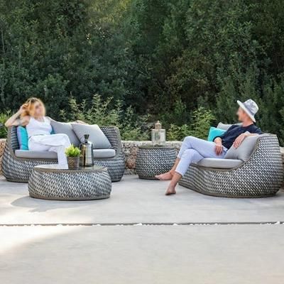 Outdoor Rattan Courtyard Flower Chair Garden Outdoor Villa Rattan Sofa