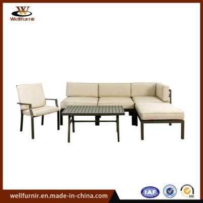 2018 Well Furnir Garden Leisure Deep Seating Aluminum Outdoor Furniture (WF-063432)