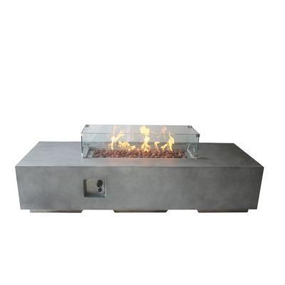 Outdoor Warming Fire Table Concrete Table Rectangle Fire Table