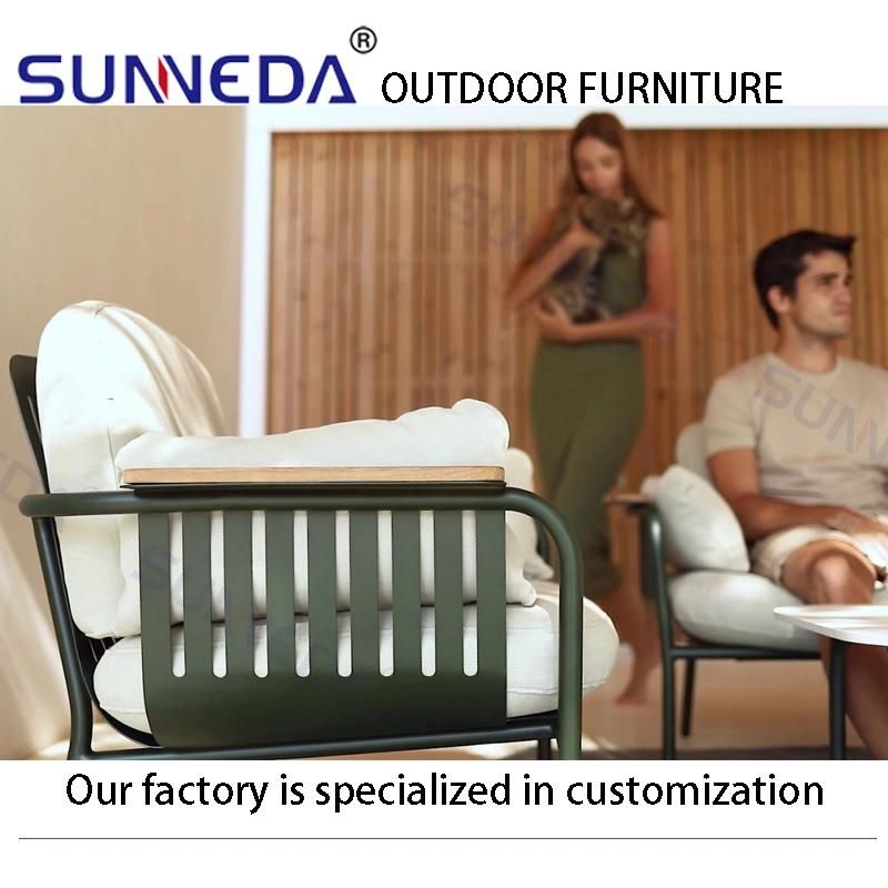 Local Custom Hard Aluminum Frame White Optional Cushions Sun Furniture