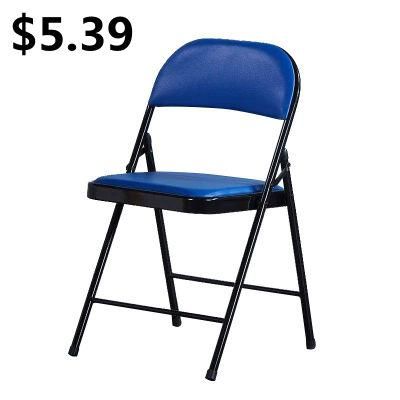 Outdoor PP Easy Carring Iron Frame Plastic Folding Chair with Armrest