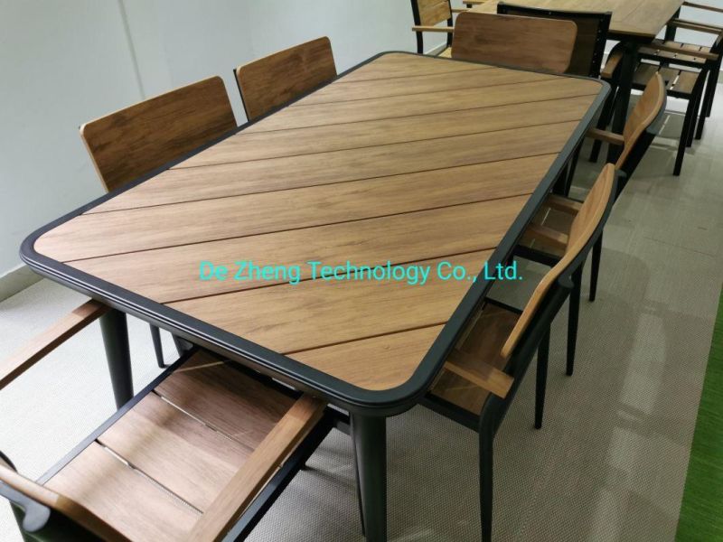 Wholesale Metal Leisure Solid Plastic Wood Picnic Bench Wooden Table Modern Outdoor Garden Furniture