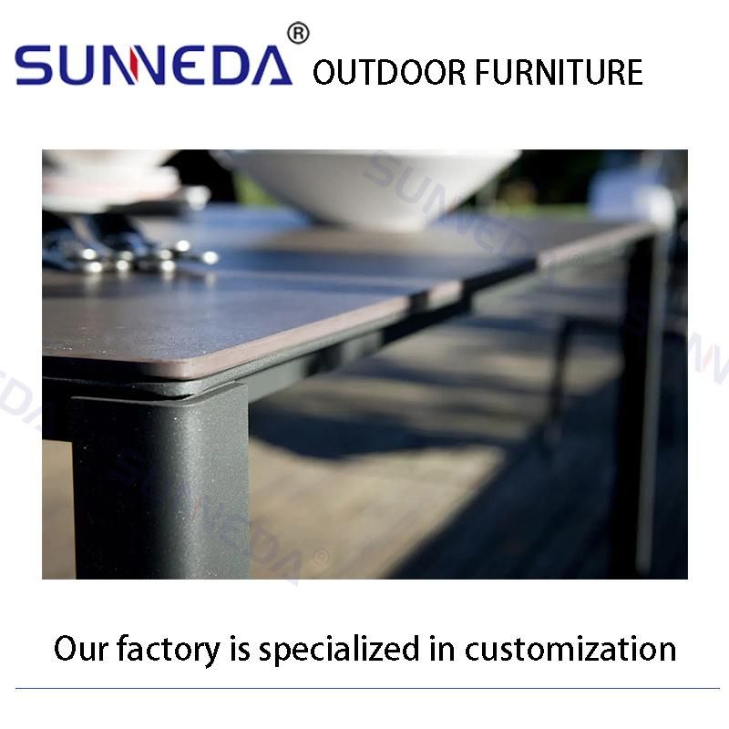 Best Selling Aluminium Alloy Durable Pub Restaurant Fashion Outdoor Table Set