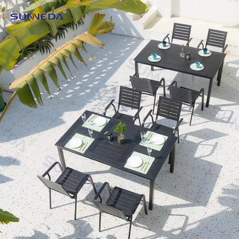 Commercial Picnic Table with Disassembly Structure Plastic Wood Top