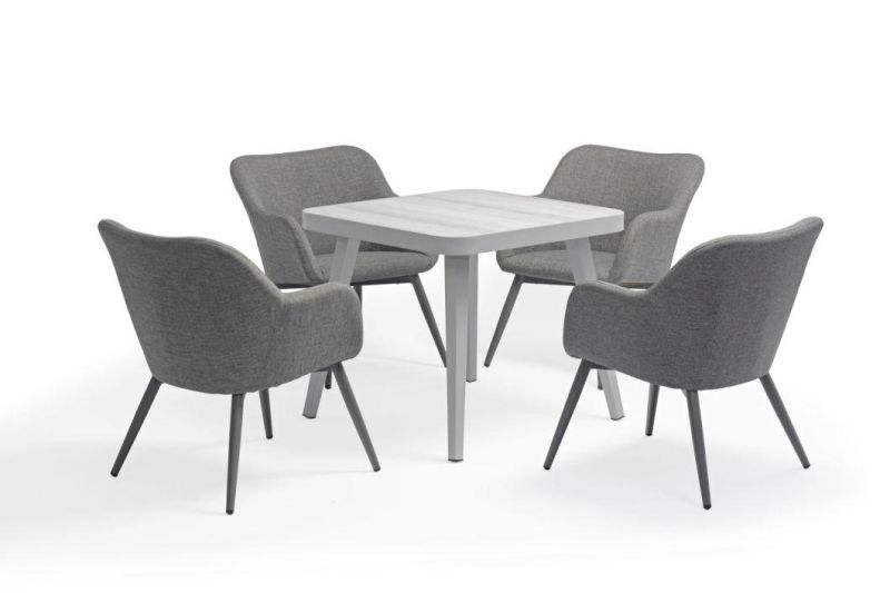 Fabric Aluminum Use for Garden Dining Table and Chair Set