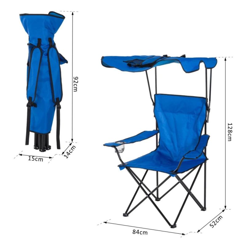 Folding Garden Camping Fishing Chair Shelter Portable Backpacking Seat High Back