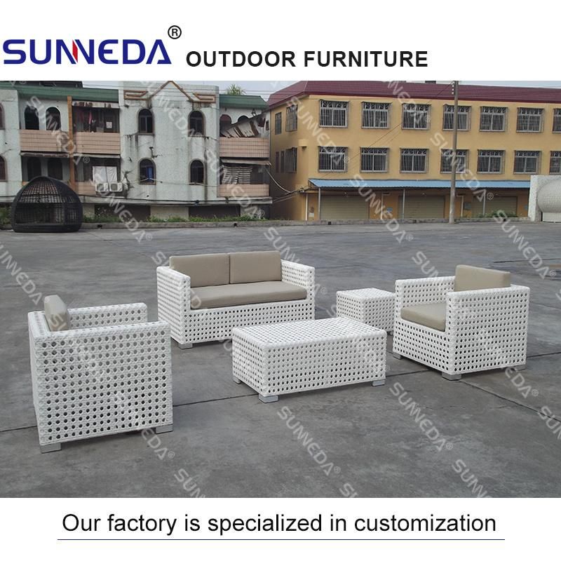 Modern Rattan Outdoor Sofa Cafe Bar Single Double Sofa with Cushion