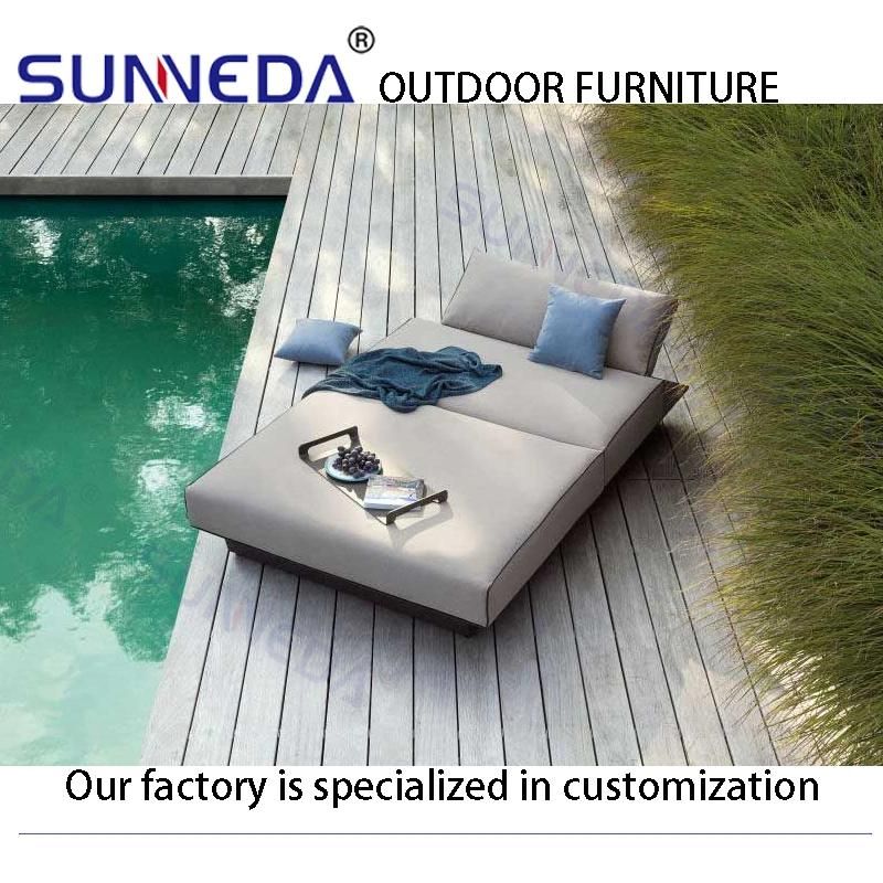 Outdoor Modern Simple Design Sofa Furniture with Waterproof Cloth Cushion