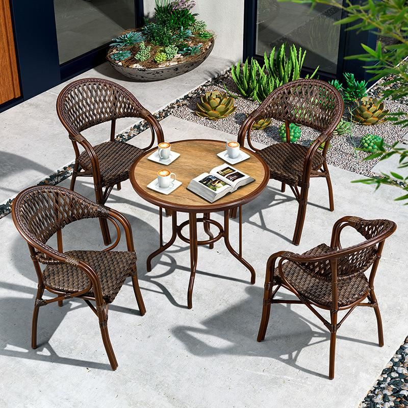 New Design Wicker Sofa Set Rattan Sofa Stackable Table & Chair