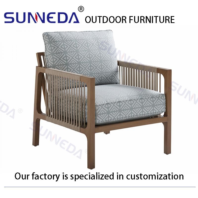 Aluminium Alloy Metal Frame Powder Coating Plastic Wood Garden Sofa Furniture
