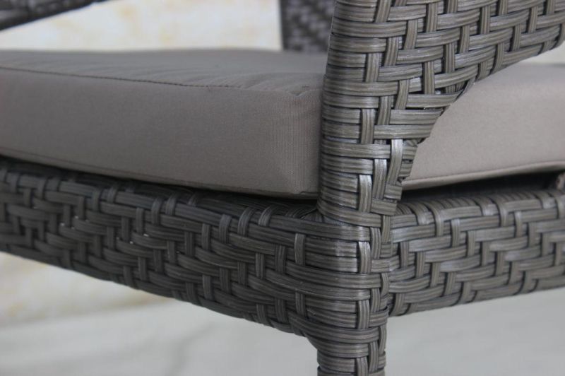 Balcony PE Rattan Coffee Table and Chair Set Outdoor Furniture
