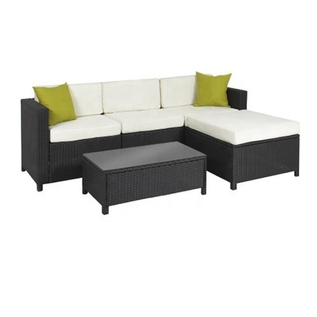 Selling K/D 5 Pieces Patio Furniture Sets Outdoor Sectional Sofa Manual Weaving Rattan Wicker Sofa Set