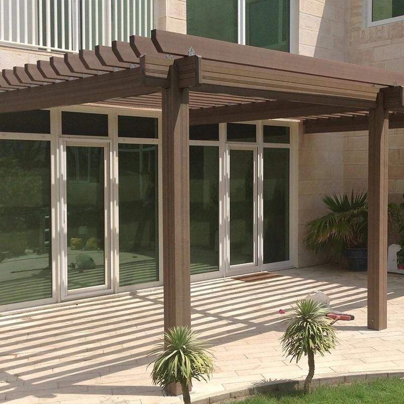 Eco-Friendly Hard-Wearing Waterproof Engineered Wood Texture WPC Composite Landscape Pergola