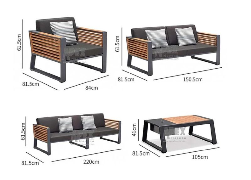 Factory Wholesale Modern Outdoor Garden Furniture Lazy Waterproof Sofa Set