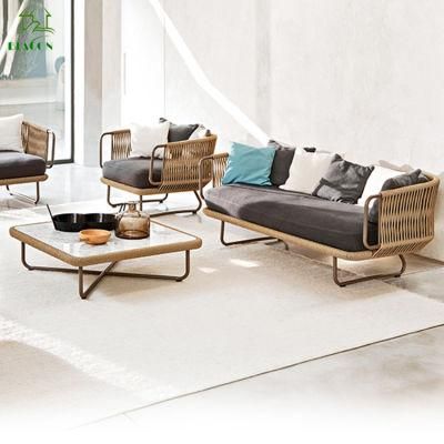 Leisure Outdoor Garden Patio Sectional Aluminum Sofa Set with Cushion