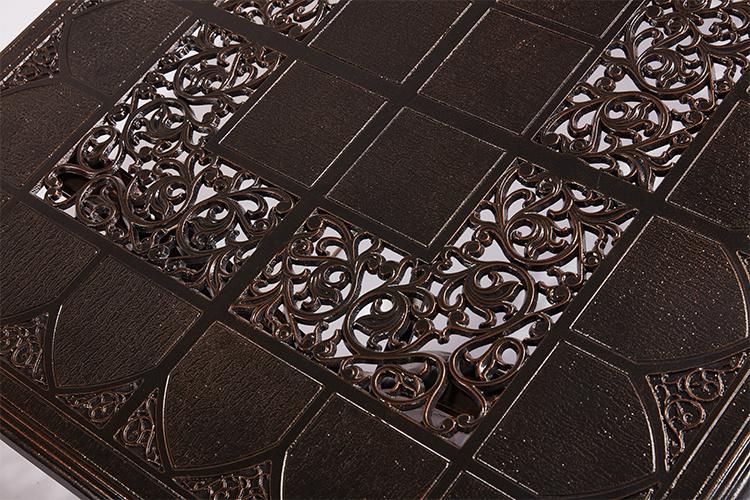 Bronze Color Dining Table Set Outdoor Patio Restaurant