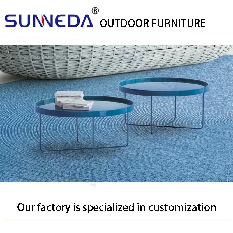 Quality Assurance Waterproof Leisure Garden Dining Restaurant Stainless Steel Coffee Table