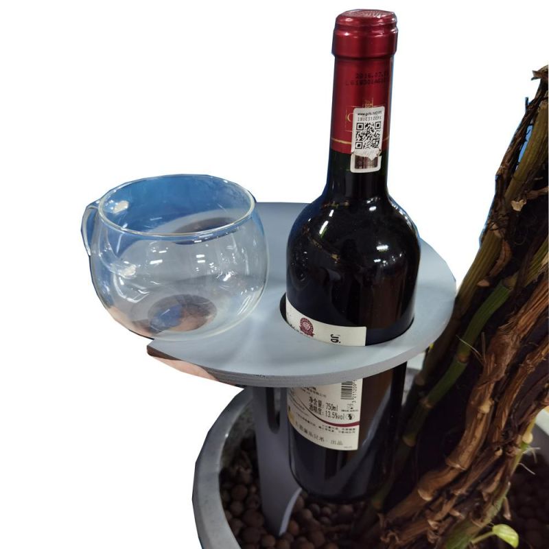 Portable Beach Table Wine Glass Rack Holder for Sand Grass