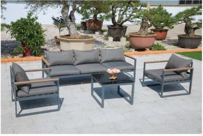 Aluminum Profile Outdoor Sofa Furniture White Color Leisure Outdoor Sofa Sets