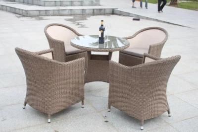Hotel Unfolded OEM Customized Foshan Aluminum Dining 5PC Patio Set