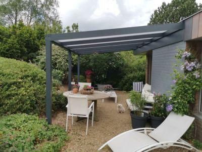 Popular Aluminium Bioclimatic Sunshad Pergola Outdoor with Pergola Profiles