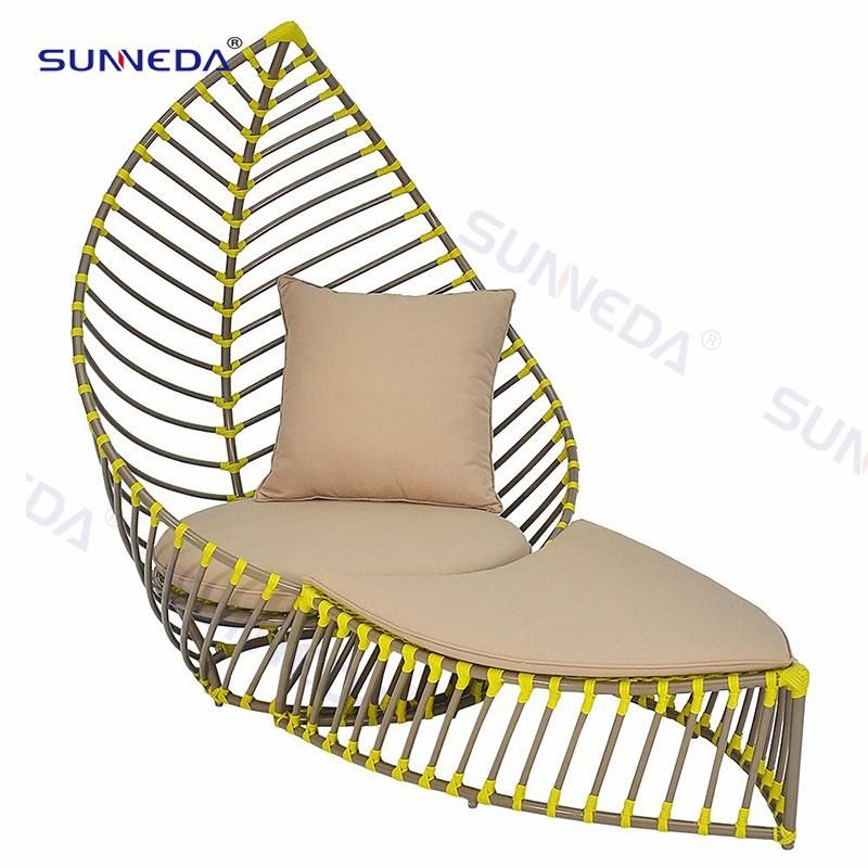 Modern Luxury Home Hotel Swimming Pool Outdoor Furniture Leafs Sunbed Daybed