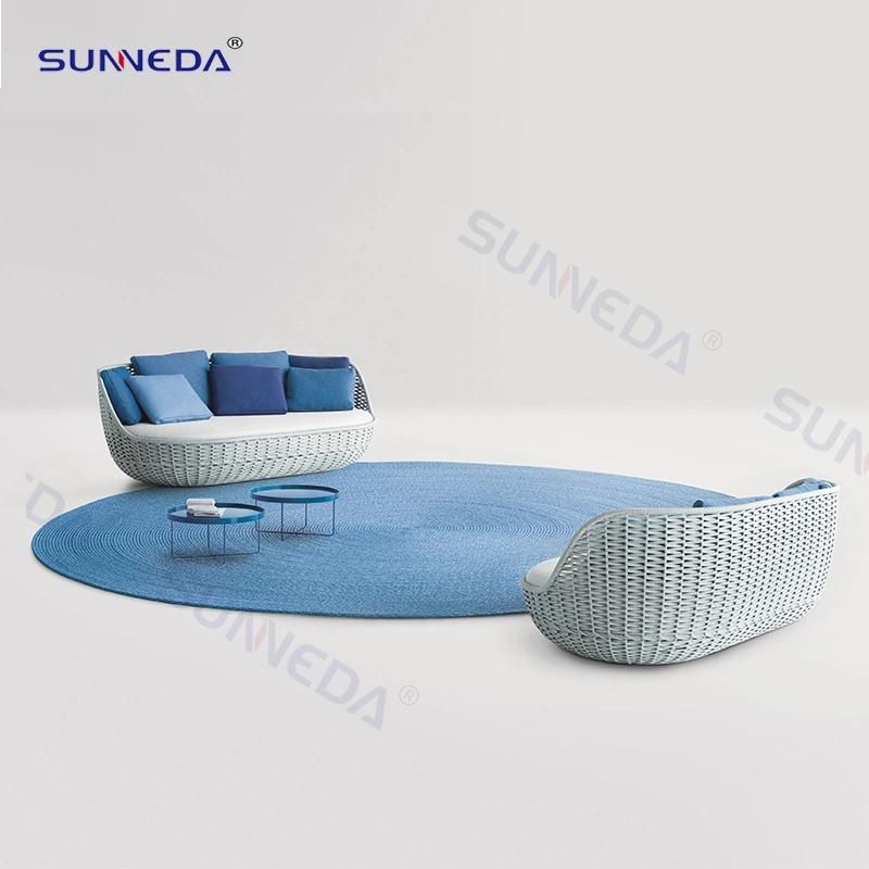 Modern Design Leisure Sofa Webbing Aluminum Frame Garden Furniture