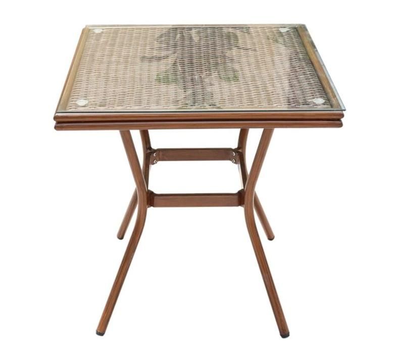 Hot Sales Restaurant Dining Table Aluminum Wicker Table