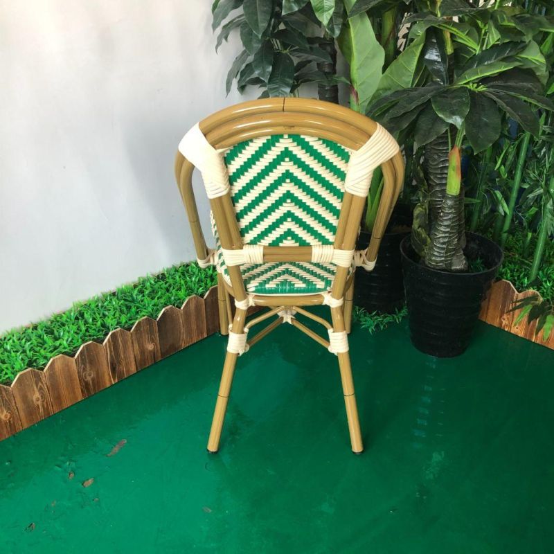 Foshan Factory Price Modern External Aluminium Bistro Rattan Chair