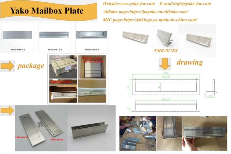 Professional Workshop Outdoors Stainless Steel Letter Plate