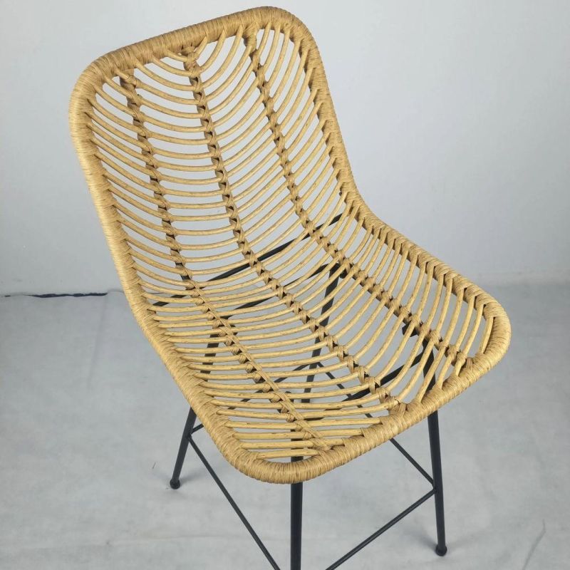 Hot Sale Durable Outdoor Weather Resistant Hotel Rattan Furniture Bar Stool Chair