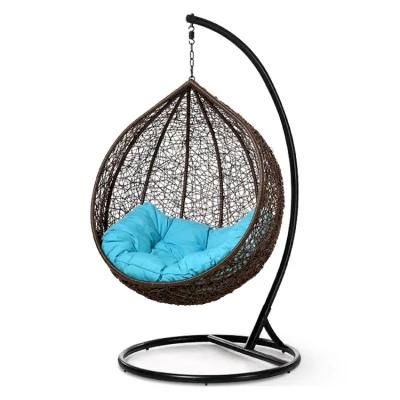 Water Drop Shaped Swing Chair Wicker Hanging Chair