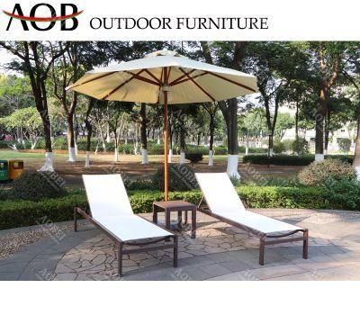 Modern Garden Patio Hotel Resort Home Outdoor Furniture Sun Lounger Beach Chair Sunbed with Umbrella