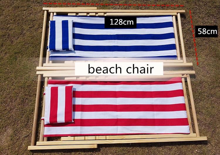 2021 New Easy Caring Outdoor Hiking Folding Chair Classic Beach Chair Wood Oxford Fabric Camping Chair