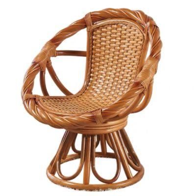High-Quality Low Price Creative Design Solid Wood Wicker Chair, Leisure Chair, Wicker Furniture, Twisted Rattan Swivel Chair